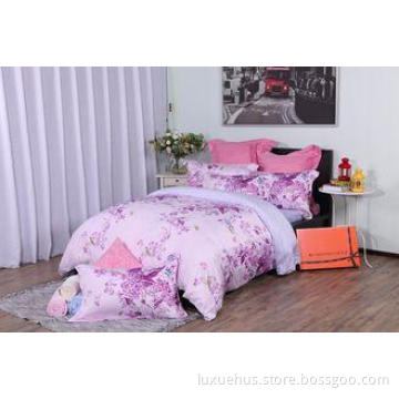 Bright Pink Soft Tencel Twin Lyocell Bedding Duvet Cover Se